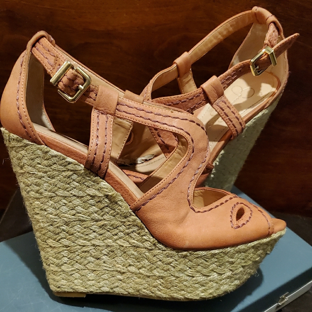 Jessica Simpson Stevania Peach Wedges
